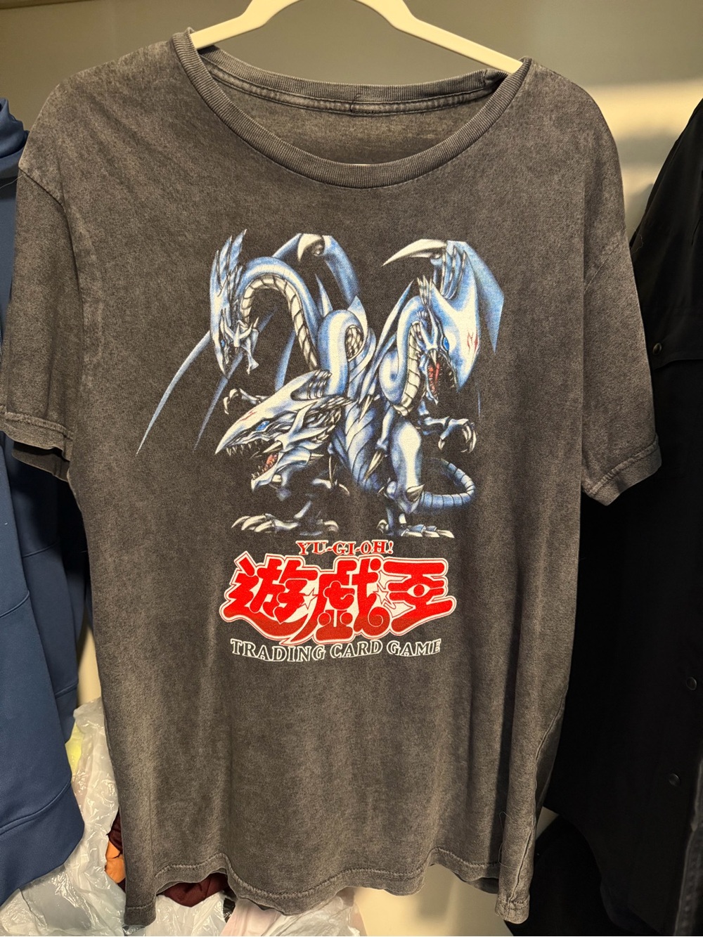 Yu-Gi-Oh! Blue-Eyes Graphic Short Sleeve Tee - Black